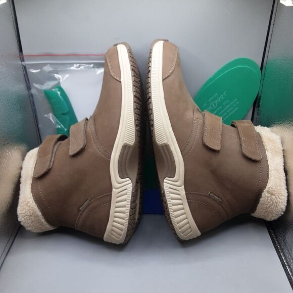 Orthofeet Florence Boots Women's 11.5W Brown Taupe Suede Ankle - Picture 4 of 10